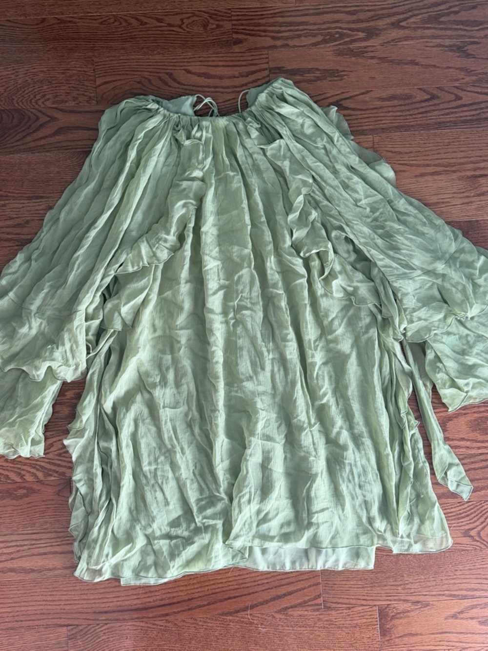 MANGO Green Flowy Peasant Dress NWT Size M – Nordstrom